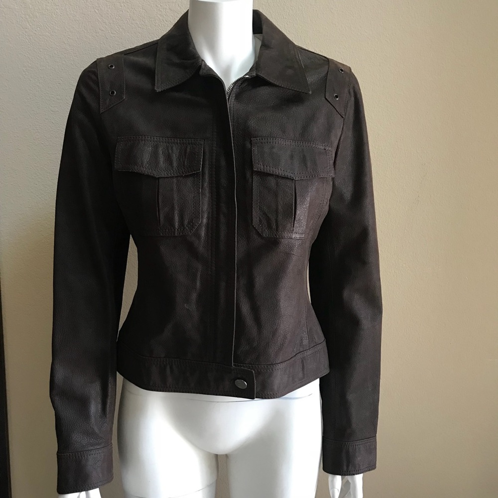 Barbara bui initials brown calf leather ja…